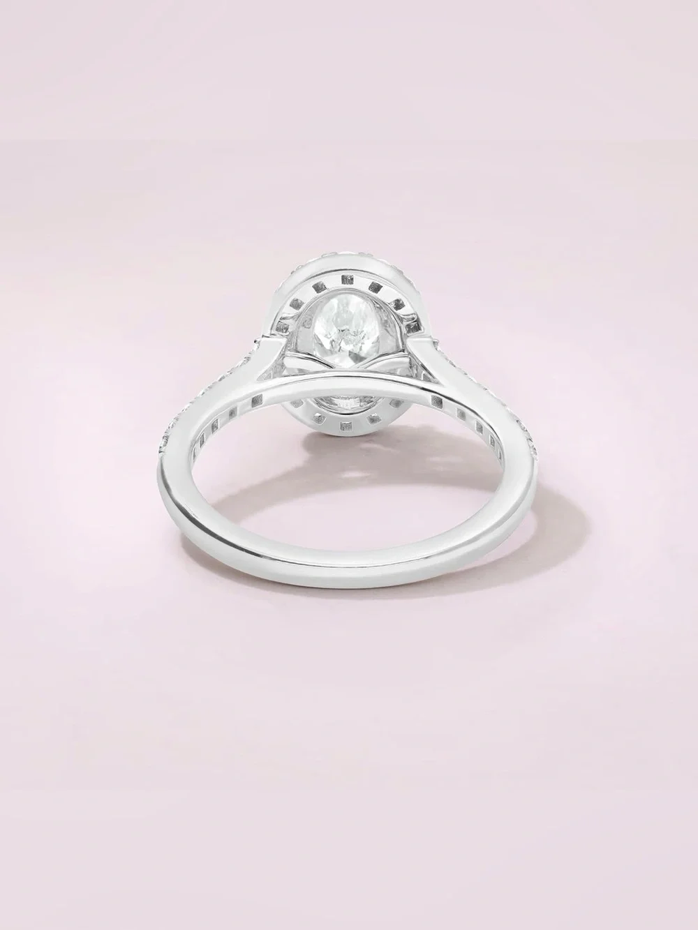 1.5 CTW Diamond Halo Ring Solid Sterling Silver White Gold Plated F-G Size 4-10